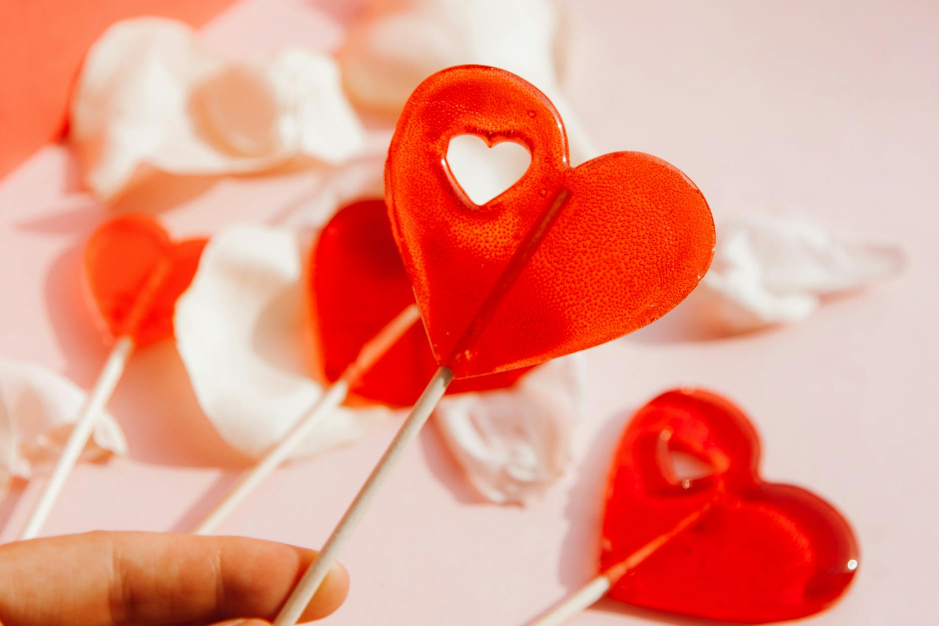 heart shape lollipop candies for valentines